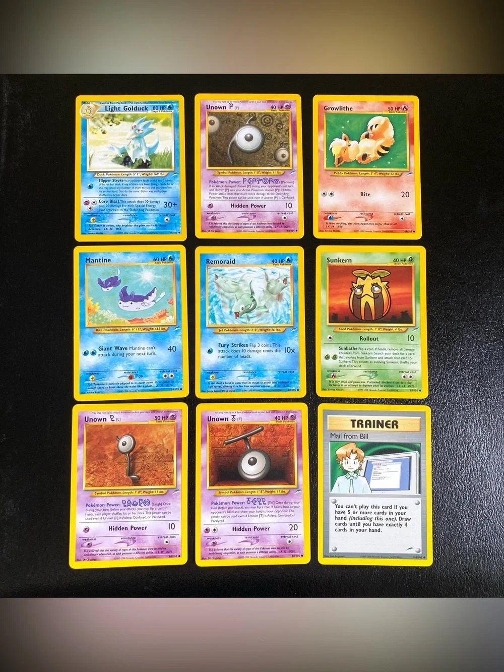 Pokémon Vintage Cards Bundle from Set 105  - Qty 9